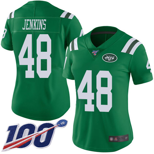 New York Jets Limited Green Women Jordan Jenkins Jersey NFL Football 48 100th Season Rush Vapor Untouchable